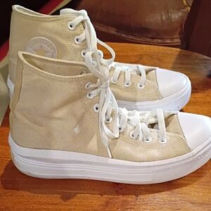 Converse Platform Light Beige Shoes High Top 10.5 42